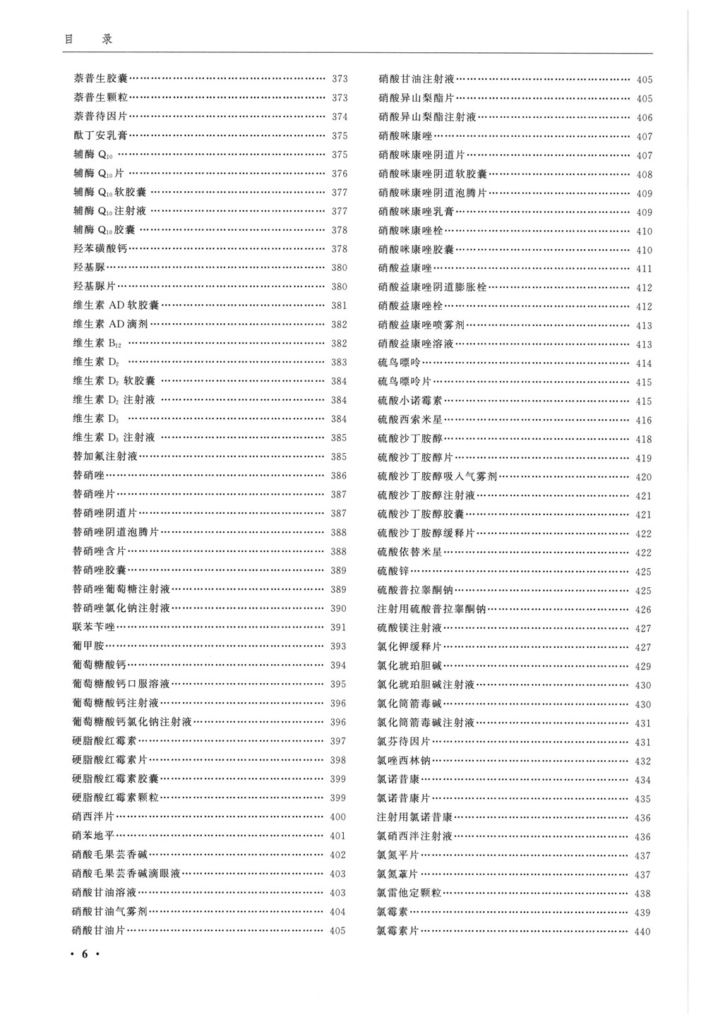 中國藥典2020版第一增補(bǔ)本-目錄